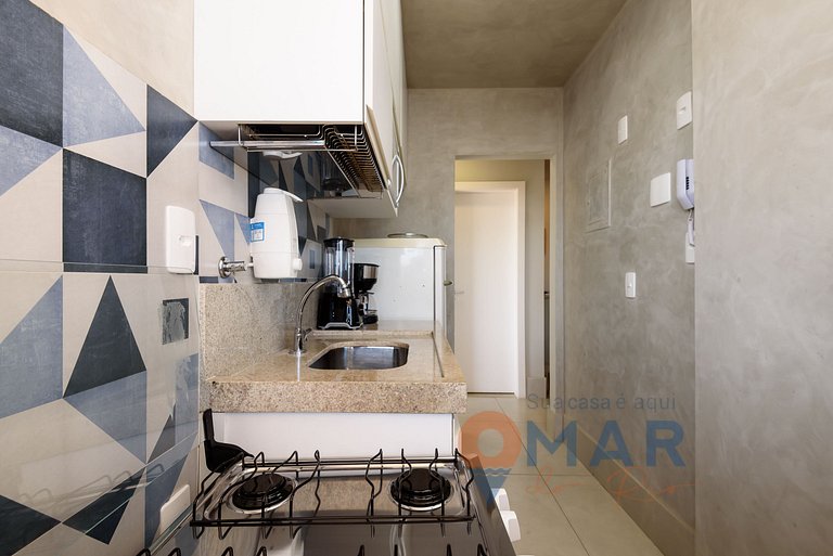 1Qto, Varanda e Vista Mar na Barra | LC 6300/905
