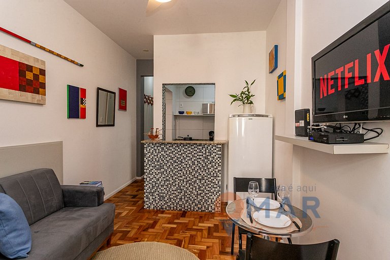1BDR a 3 Min de la Playa de Copacabana|JC 55/1008