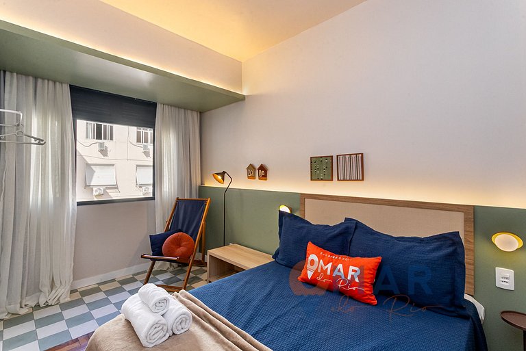 1Qto a 190m da Praia de Copacabana | DU 183/1003
