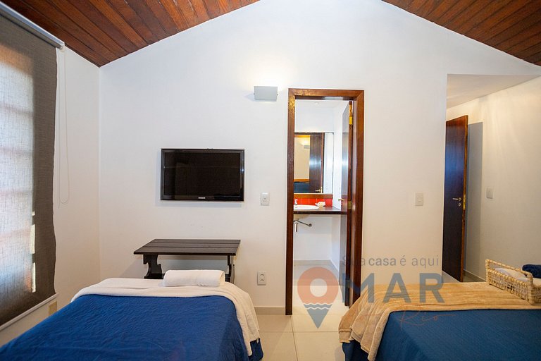 Casa Pé na Areia com Vista Mar em Búzios | CBR 7/7