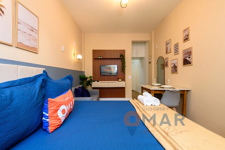 Studio perto do metrô e 8min da praia | SF 228/934