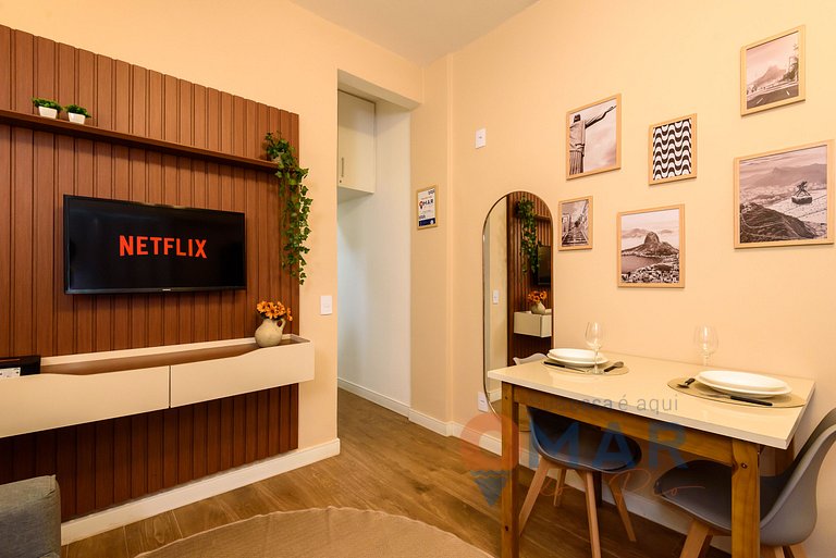 Studio perto do metrô e 8min da praia | SF 228/934
