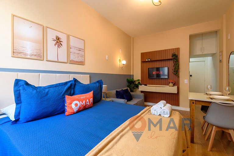 Studio perto do metrô e 8min da praia | SF 228/934