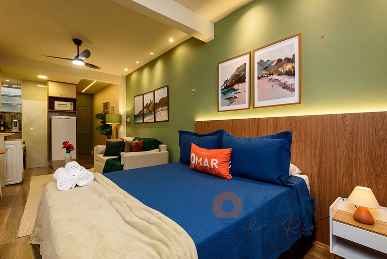 Estudio 4 min de la playa de Copacabana|RP195/1001