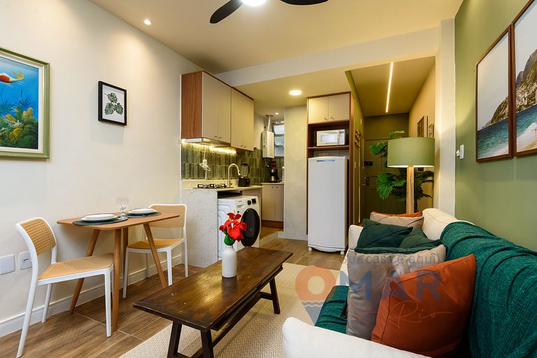 Estudio 4 min de la playa de Copacabana|RP195/1001