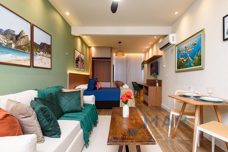 Estudio 4 min de la playa de Copacabana|RP195/1001