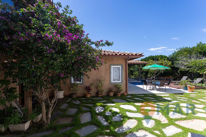 Casa con piscina y acceso a la playa|CavaloMarinho