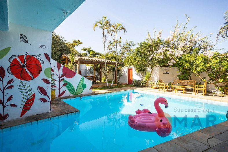 Casa Flora com Piscina: Suíte Amarela