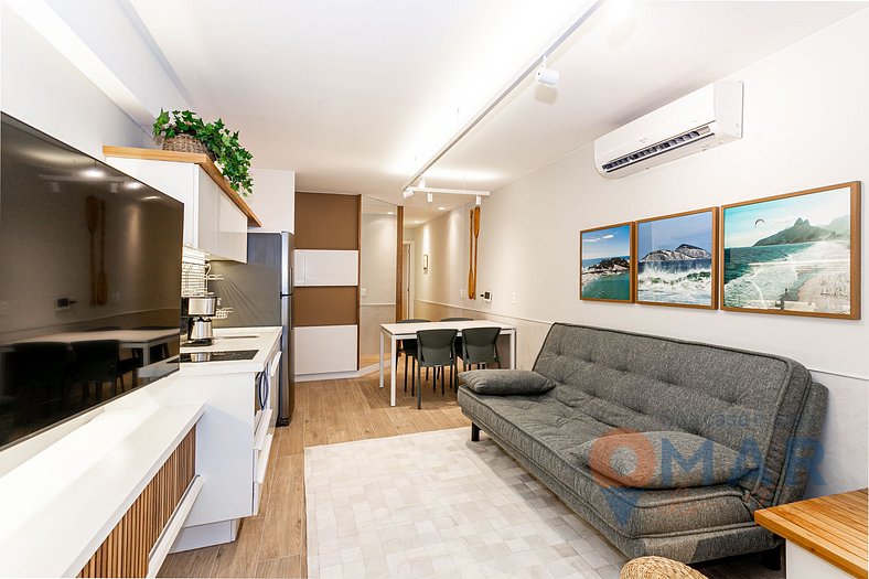 Habitación y sala de estar a 170 metros de la playa de Ipane