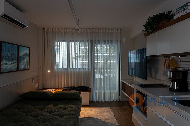 Habitación y sala de estar a 170 metros de la playa de Ipane