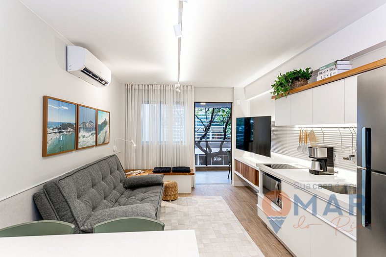 Habitación y sala de estar a 170 metros de la playa de Ipane