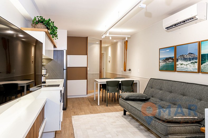 Habitación y sala de estar a 170 metros de la playa de Ipane