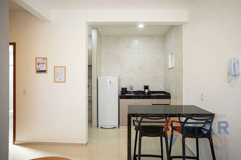 Moderno apartamento com garagem em Búzios |BSH 204