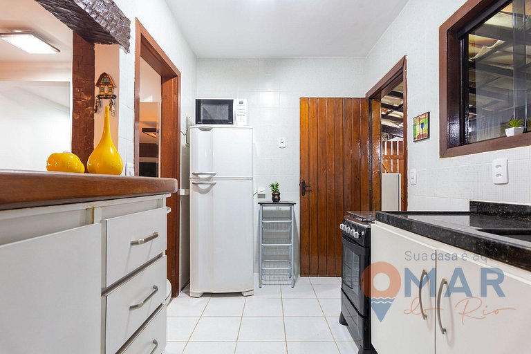 Omar do Rio: Casa Duplex 3Qts Vista Mar, Área Gourmet Privat