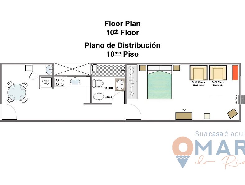 Studio 400m from Copacabana Beach | SL 363/1004